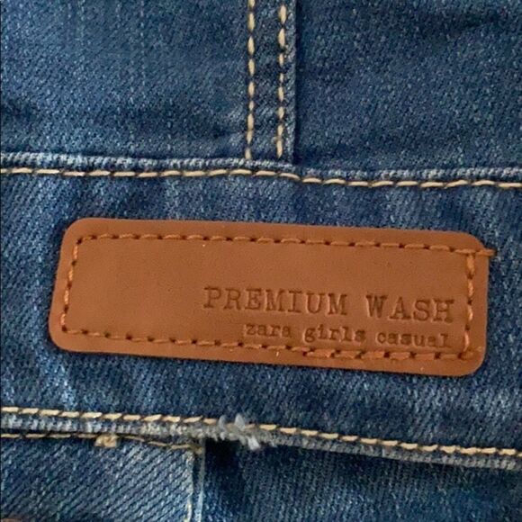 Zara Girls Blue Distressed Denim Button Vest - Picture 7 of 8